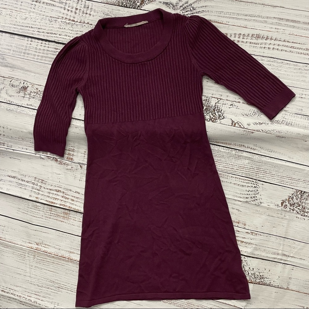 Athleta Knit Sweater Dress Plum